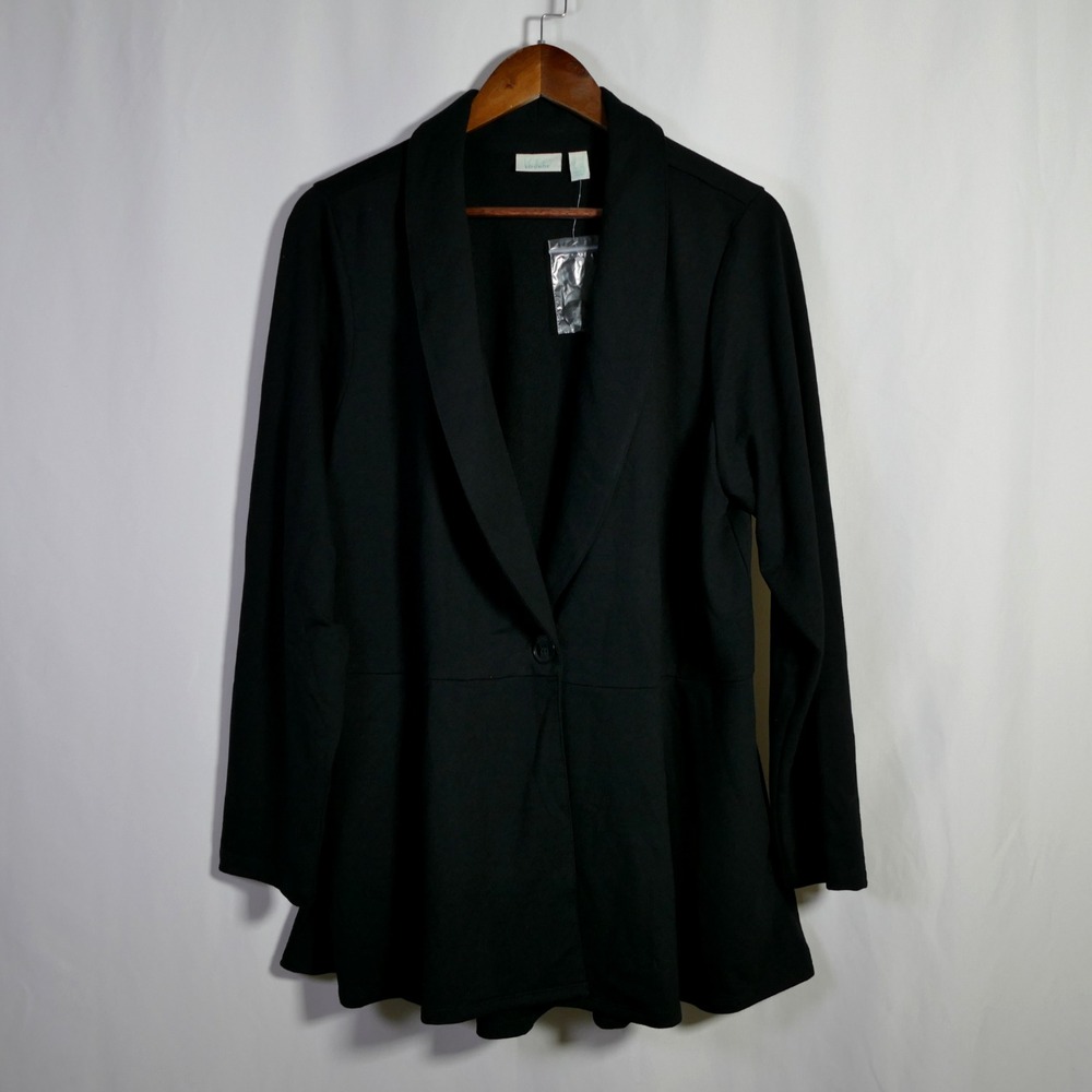 Logo Lounge Lori Goldstein One Button Blazer Jacket Size 1X Minimalist Office